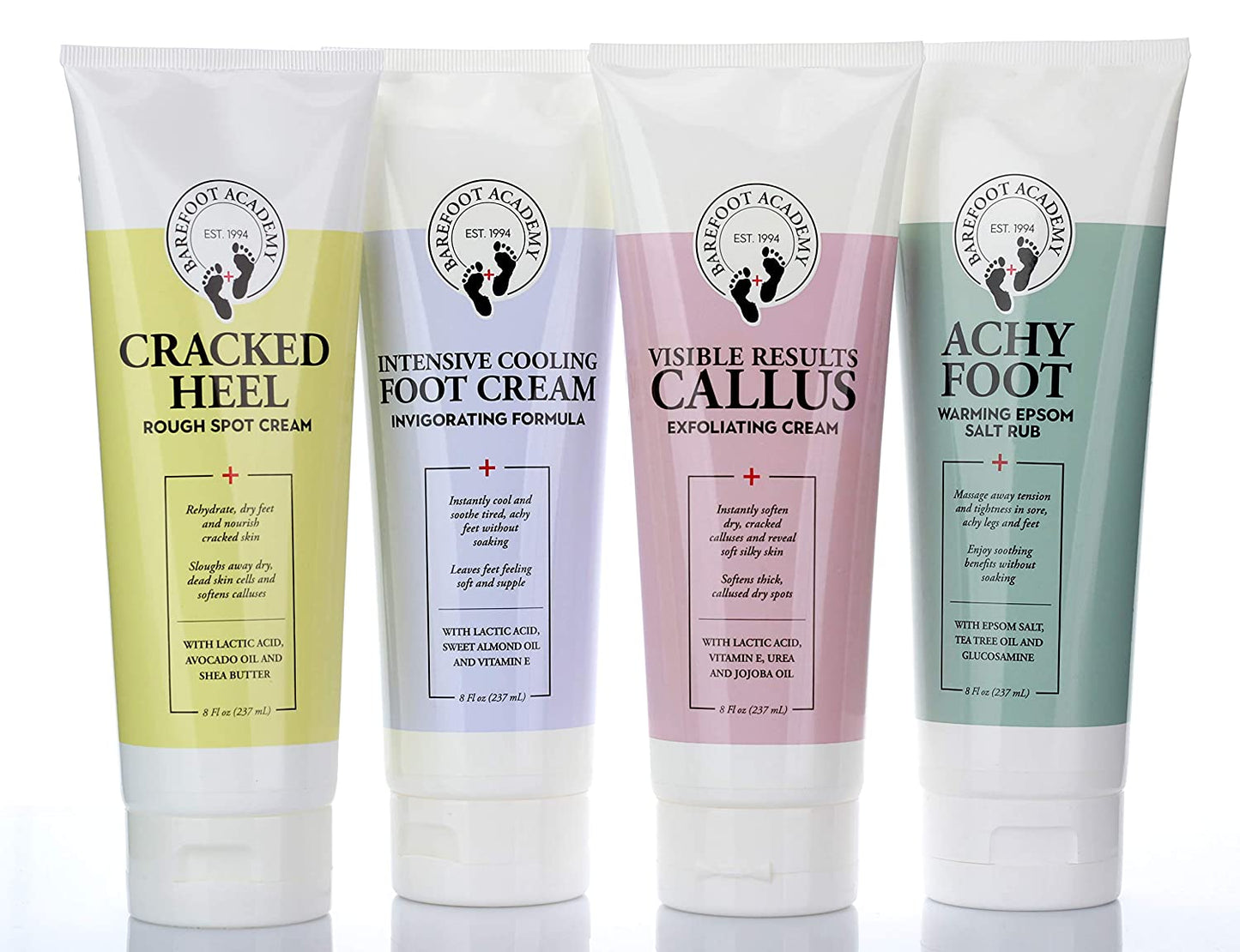 Barefoot Academy Heavy Duty Foot Care Scrub & Moisturizer Cream for Calluses, Dead Skin, Tough Heels, Cracked Heels, & Rough Spots on Feet, Skin Care for Feet, Large 8 Fl Oz (Cracked Heal Foot Cream) Health & Beauty > Personal Care > Foot Care Barefoot Academy   