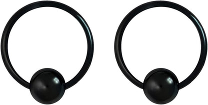 Forbidden Body Jewelry 316L Surgical Steel Captive Bead Piercing Hoop (Pair) 10G 12G 14G 16G 18G 20G, Diameter 6 to 12Mm Black and Rainbow Apparel & Accessories > Jewelry > Rings Forbidden Body Jewelry Black: 18g, 10mm  