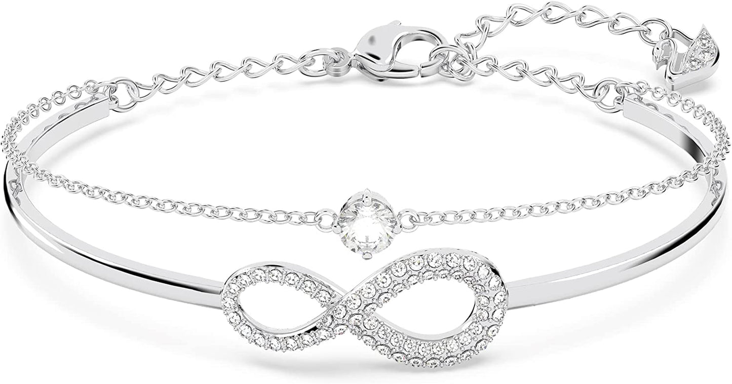 SWAROVSKI Infinity Crystal Jewelry Collections, Rhodium & Rose Gold Tone Finish Apparel & Accessories > Jewelry > Bracelets SWAROVSKI Bangle Bracelet - Rhodium Tone  