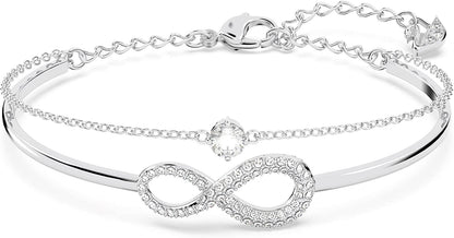 SWAROVSKI Infinity Crystal Jewelry Collections, Rhodium & Rose Gold Tone Finish Apparel & Accessories > Jewelry > Bracelets SWAROVSKI Bangle Bracelet - Rhodium Tone  
