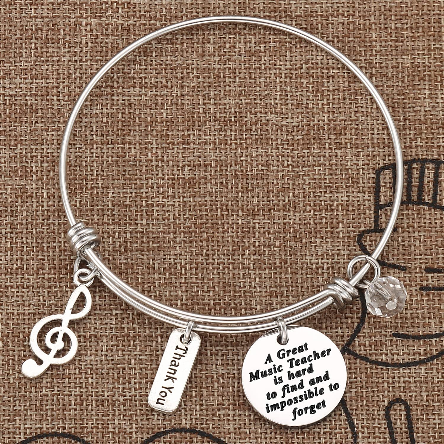 Kivosliviz Music Teacher Bracelet Gifts Piano Teacher Gifts for Women Violin Teacher Appreciation Jewelry Music Teacher Bracelet Apparel & Accessories > Jewelry > Bracelets Anrrion   