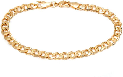 Barzel 18K Gold Plated Curb Link Anklet for Women - Made in Brazil Apparel & Accessories > Jewelry > Anklets Barzel   