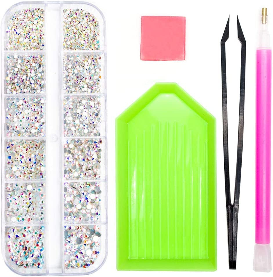 Molisaka Black Nail Art Rhinestones, Glass Flat Back Rhinestones for Nails Decorations, Bling Crystals Nail Gems for Nail Design, 3D Nail Jewels Set with Rhinestone Picker Tools (2320Pcs) Health & Beauty > Personal Care > Cosmetics > Cosmetic Tools > Nail Tools Molisaka AB  
