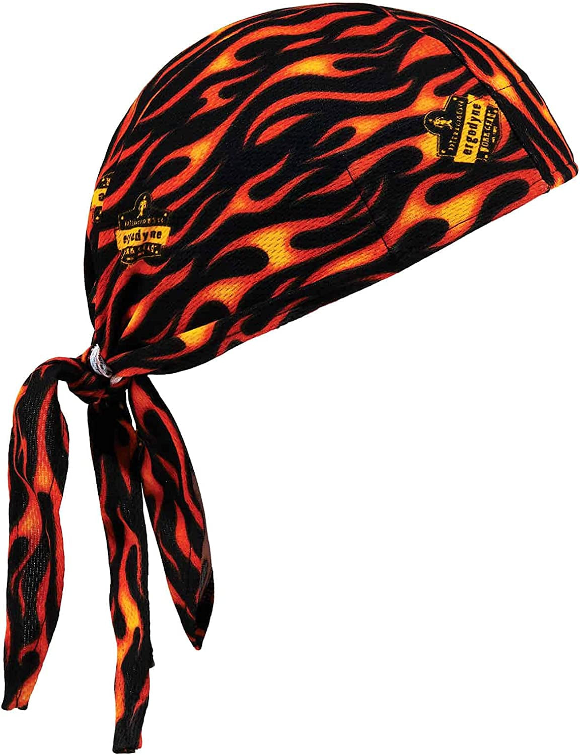Ergodyne - 12480 Chill Its 6615 Dew Rag, Lined with Terry Cloth Sweatband, Sweat Wicking, Navy Western Apparel & Accessories > Clothing Accessories > Bandanas & Headties Ergodyne Flames  
