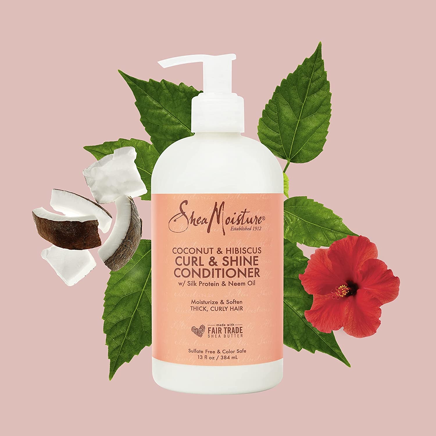 Sheamoisture Conditioner Curl Shine Silicone for Curly Hair Coconut Hibiscus Moisturize & Define 13Oz Health & Beauty > Personal Care > Hair Care SheaMoisture   