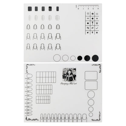 Segbeauty 2Pcs Acrylic Nail Mats, 16" Silicone DIY Nail Art Stamping Mats, Workspace Stamping Plate Manicure Mat, Nail Polish Coloring Practice Pad, Nail Sticker Trainer Guide Table Cover Palette Tool Health & Beauty > Personal Care > Cosmetics > Cosmetic Tools > Nail Tools Segbeauty Rectangular Style  