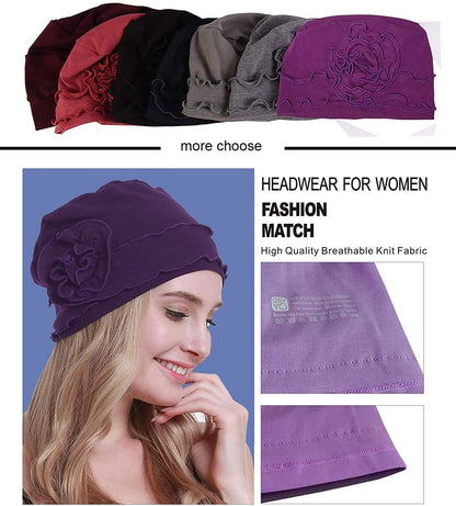 Osvyo Chemo Headwear Turban Cap for Women - Cancer Beanie Hair Loss Sealed Packaging Apparel & Accessories > Clothing Accessories > Headwear osvyo   