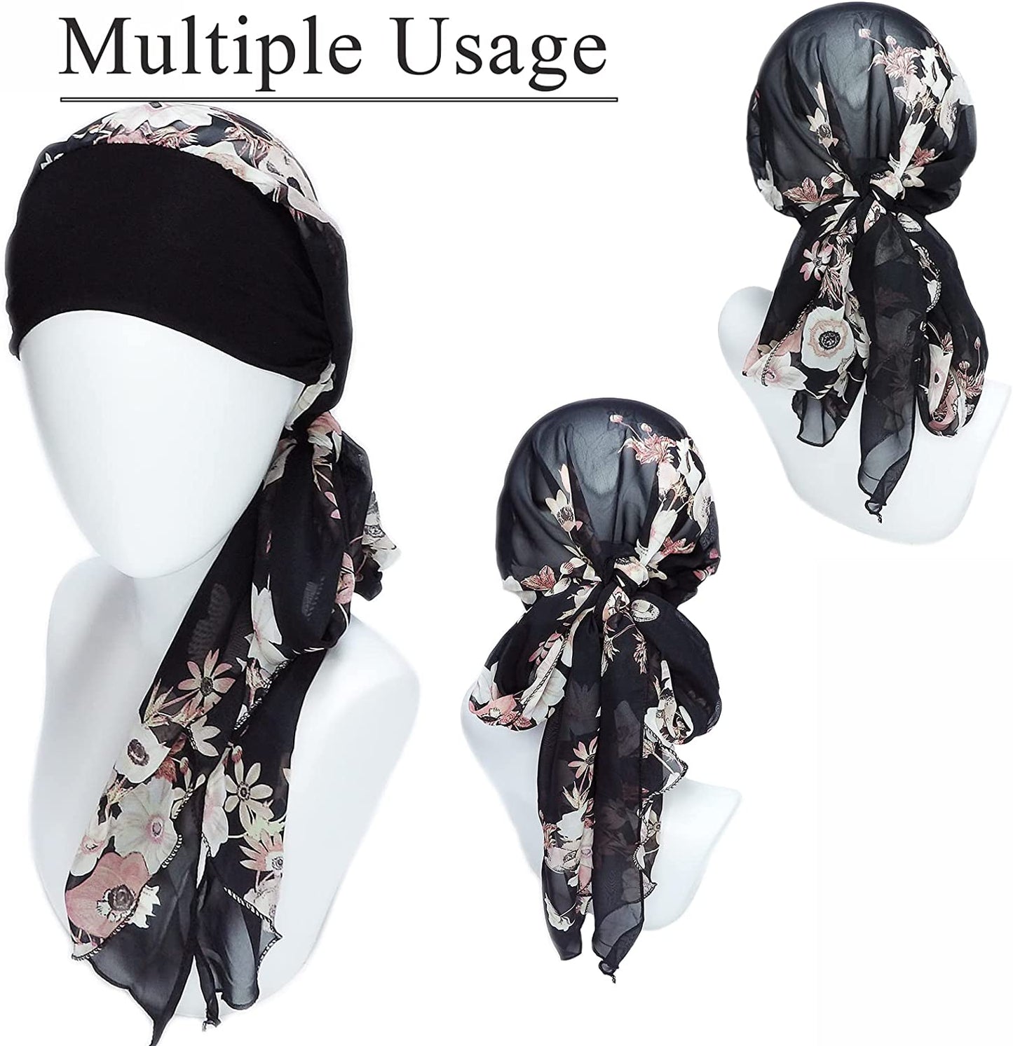 Headwear for Women Sleep Beanie Head Scarf for Bald Wraps Cancer Hats Turbans Apparel & Accessories > Clothing Accessories > Headwear Gragengs   
