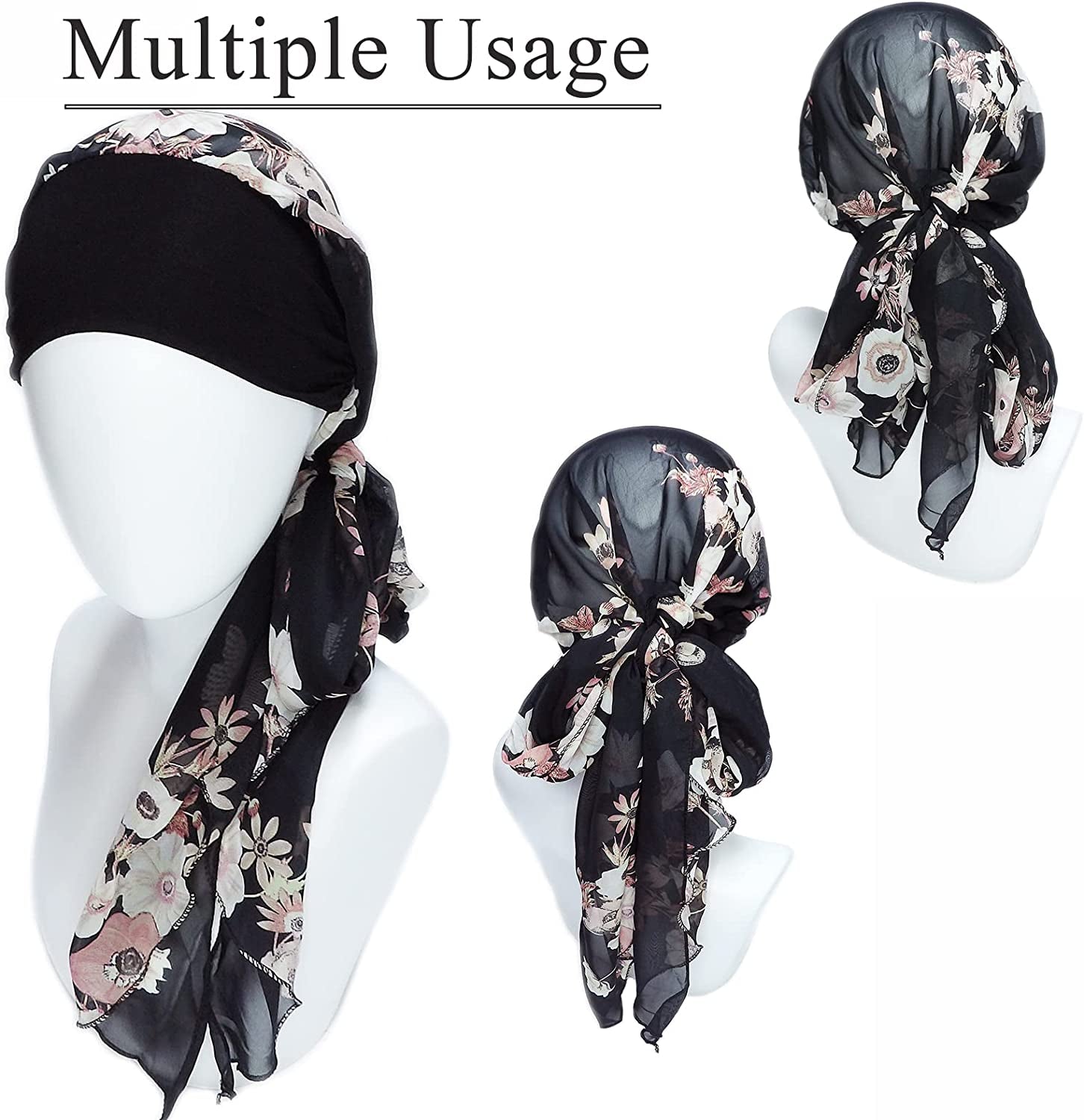 Headwear for Women Sleep Beanie Head Scarf for Bald Wraps Cancer Hats Turbans Apparel & Accessories > Clothing Accessories > Headwear Gragengs   