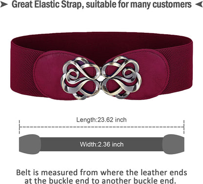 Women Stretchy Vintage Dress Belt Elastic Waist Cinch Belt CL413 Apparel & Accessories > Clothing Accessories > Belts GRACE KARIN   