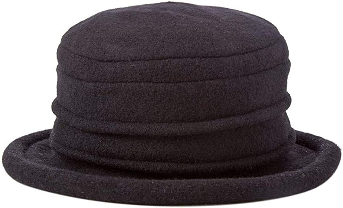 Scala Women'S Packable Boiled Wool Cloche Apparel & Accessories > Clothing Accessories > Headwear Scala Women's Accessories Black One Size 