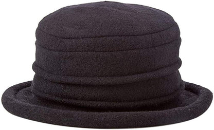 Scala Women'S Packable Boiled Wool Cloche Apparel & Accessories > Clothing Accessories > Headwear Scala Women's Accessories Black One Size 