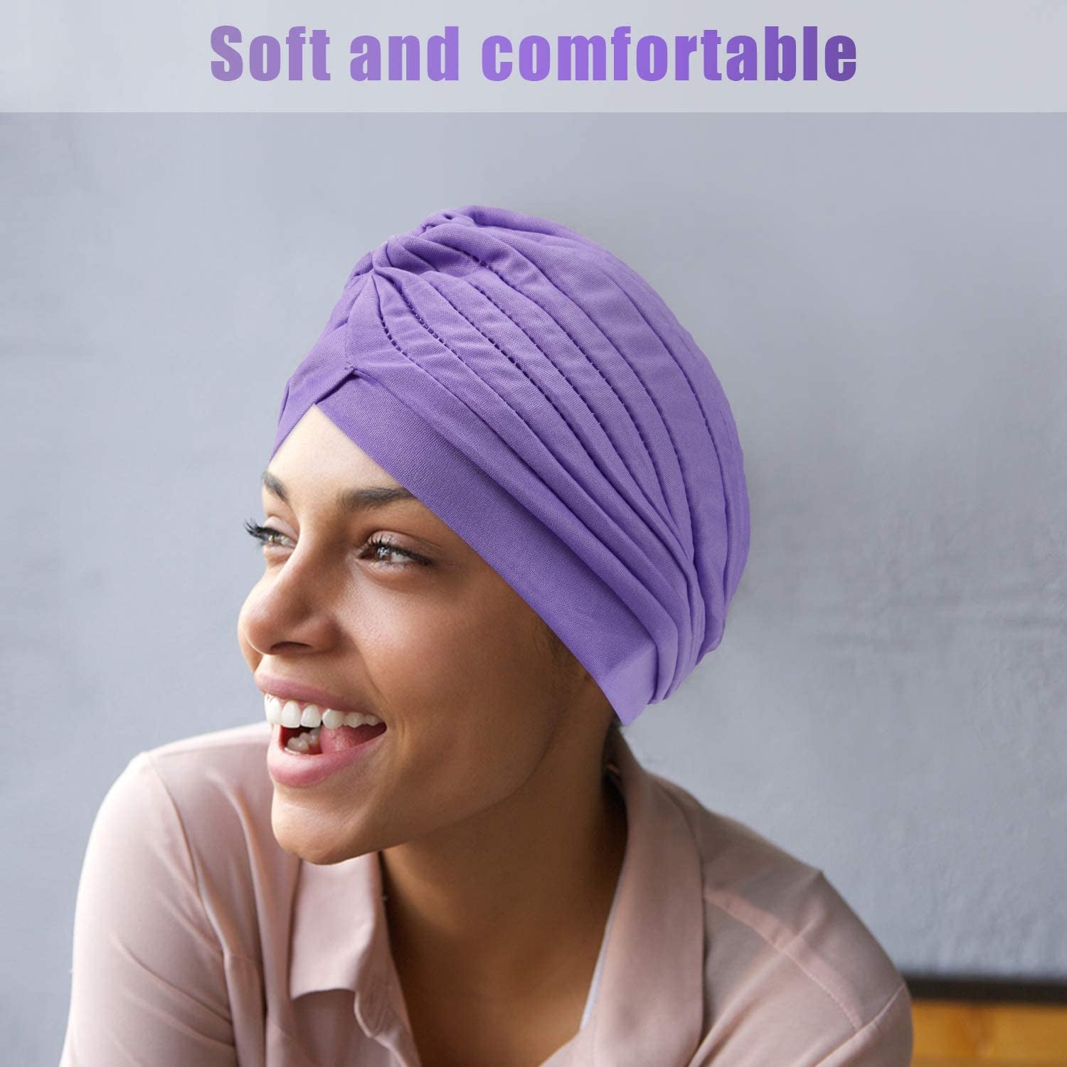 Stretchy Turban Cap Head Cover Chemo Head Wraps Bennie Twisted India'S Hat for Women Girl Apparel & Accessories > Clothing Accessories > Headwear Geyoga   