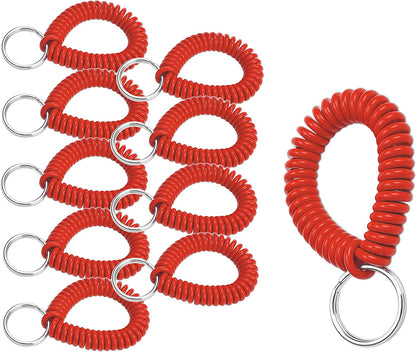 Lucky Line 2” Diameter Spiral Wrist Coil with Steel Key Ring, Flexible Wrist Band Key Chain Bracelet, Stretches to 12”, Purple 1 PK (410651) Apparel & Accessories > Jewelry > Bracelets Lucky Line Red Pack of 10 