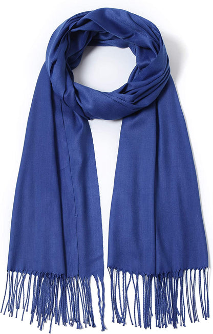 Pashmina Shawls and Wraps Large Scarfs for Women Wedding Party Bridal Long Fashion Solid Shawl Wrap with Fringes Apparel & Accessories > Clothing Accessories > Scarves & Shawls Cindy & Wendy   