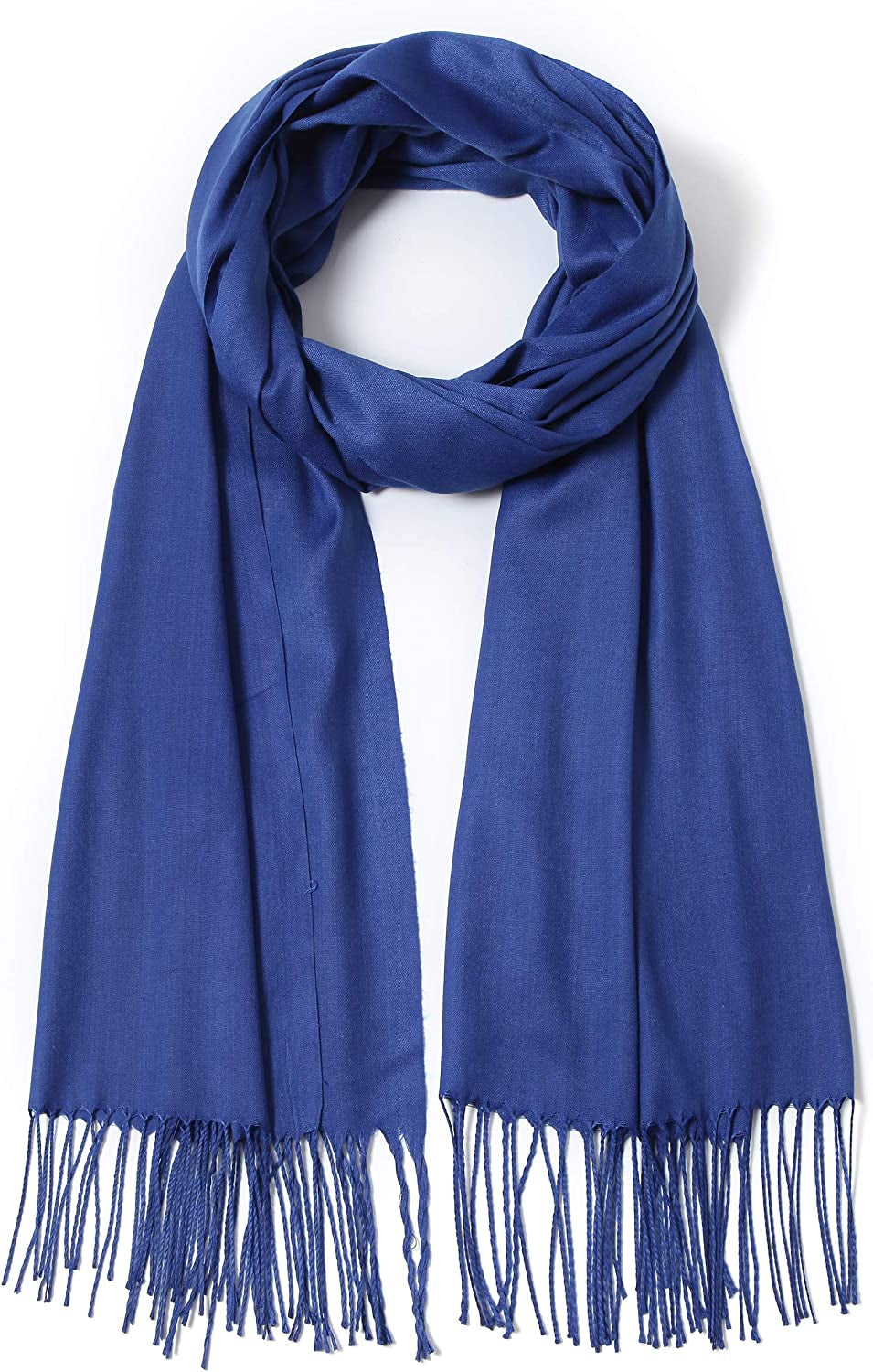 Pashmina Shawls and Wraps Large Scarfs for Women Wedding Party Bridal Long Fashion Solid Shawl Wrap with Fringes Apparel & Accessories > Clothing Accessories > Scarves & Shawls Cindy & Wendy Royal  