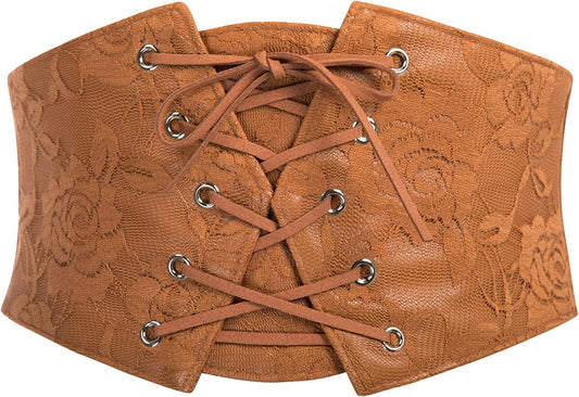 GRACE KARIN Women'S Elastic Stretch Corset Waist Cincher Belt Apparel & Accessories > Clothing Accessories > Belts GRACE KARIN Brown Medium 