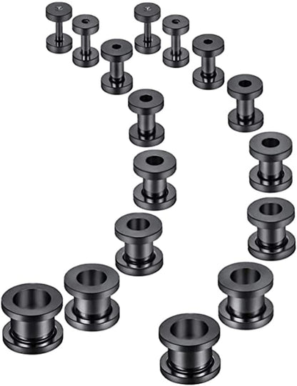 Screw Fit Ear Gauges Surgical Steel Tunnel Expander Earrings Earlobe Plugs Stretching Body Piercing Jewelry Set for Women Men Nice and Fashion Apparel & Accessories > Jewelry > Body Jewelry generic   