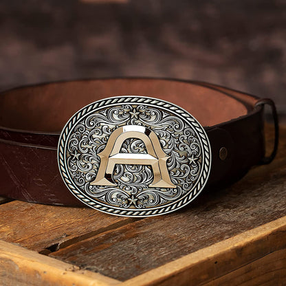 Western Cowboy/Cowgirl Initial Belt Buckle - Large, Letter Buckles for Men and Women Apparel & Accessories > Clothing Accessories > Belt Buckles Itera   