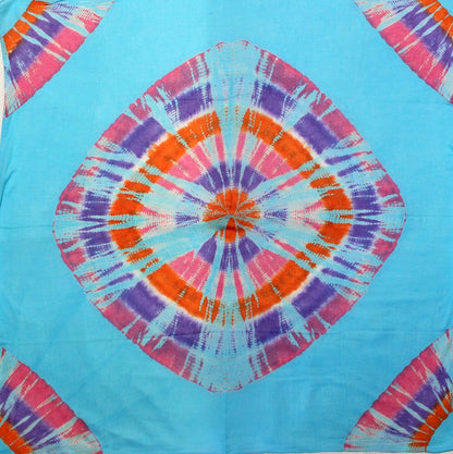 Large Cotton Scarfs for Women Lightweight Soft Sheer Neck Scarf, Head Scarf, Summer Tie Dye Scarf, Bandanas for Women, Handmade Turquoise Fashion Scarf Square Shawl Stole Wrap 21 X 21 Inches Apparel & Accessories > Clothing Accessories > Scarves & Shawls Homestead   