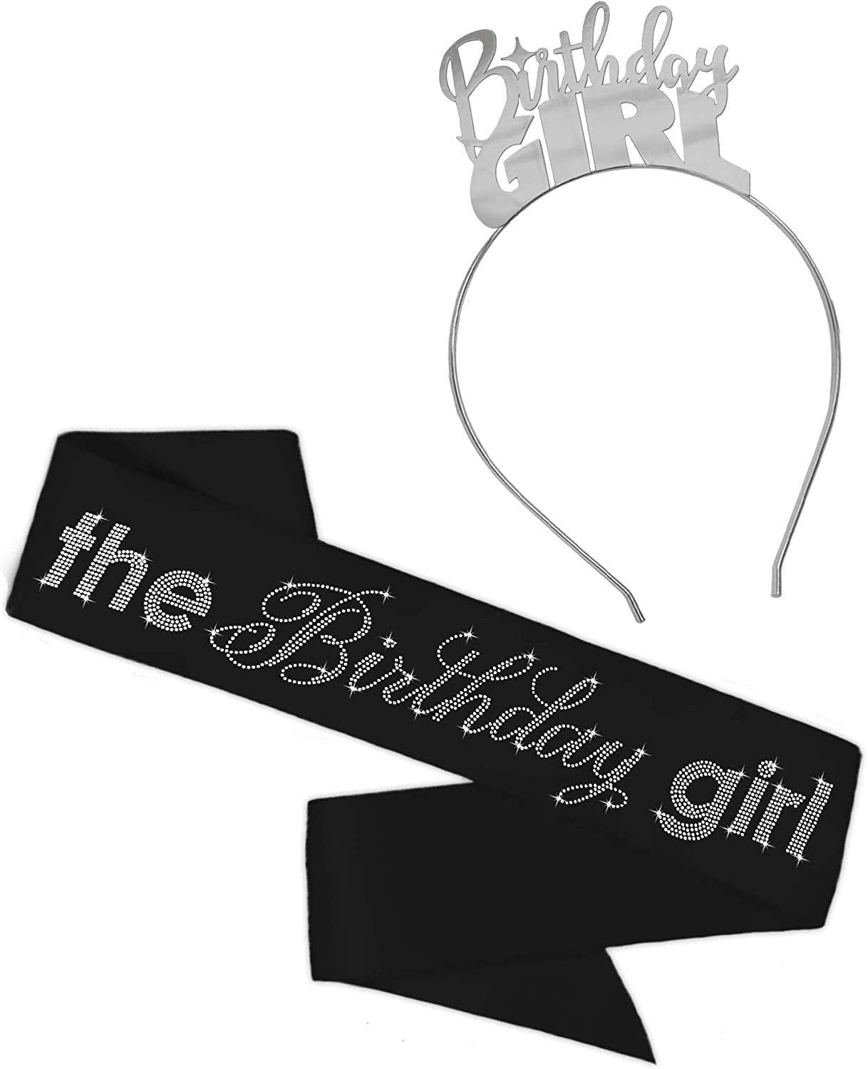 Green Birthday Sash - Flourish Birthday Girl Premium Quality Sash - Birthday Party Decorations & Supplies - Green Sparkle Sash(Bdy GRL) Grn/Sprk Apparel & Accessories > Clothing Accessories > Sashes RhinestoneSash Set - Black Sash/Silver Headband  
