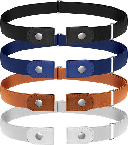 Udekit No Buckle Elastic Stretch Belts Buckle Free Waist Belt for Jeans Pants Apparel & Accessories > Clothing Accessories > Belts Udekit Black Blue Orange White Small : fits waist from 24'' to 36'' 