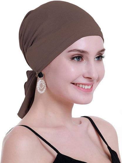 Osvyo Bamboo Chemo Headscarf for Women Hair Loss - Cancer Slip on Headwear Turbans Sealed Packaging Apparel & Accessories > Clothing Accessories > Headwear osvyo Bamb0o Tawny One Size 