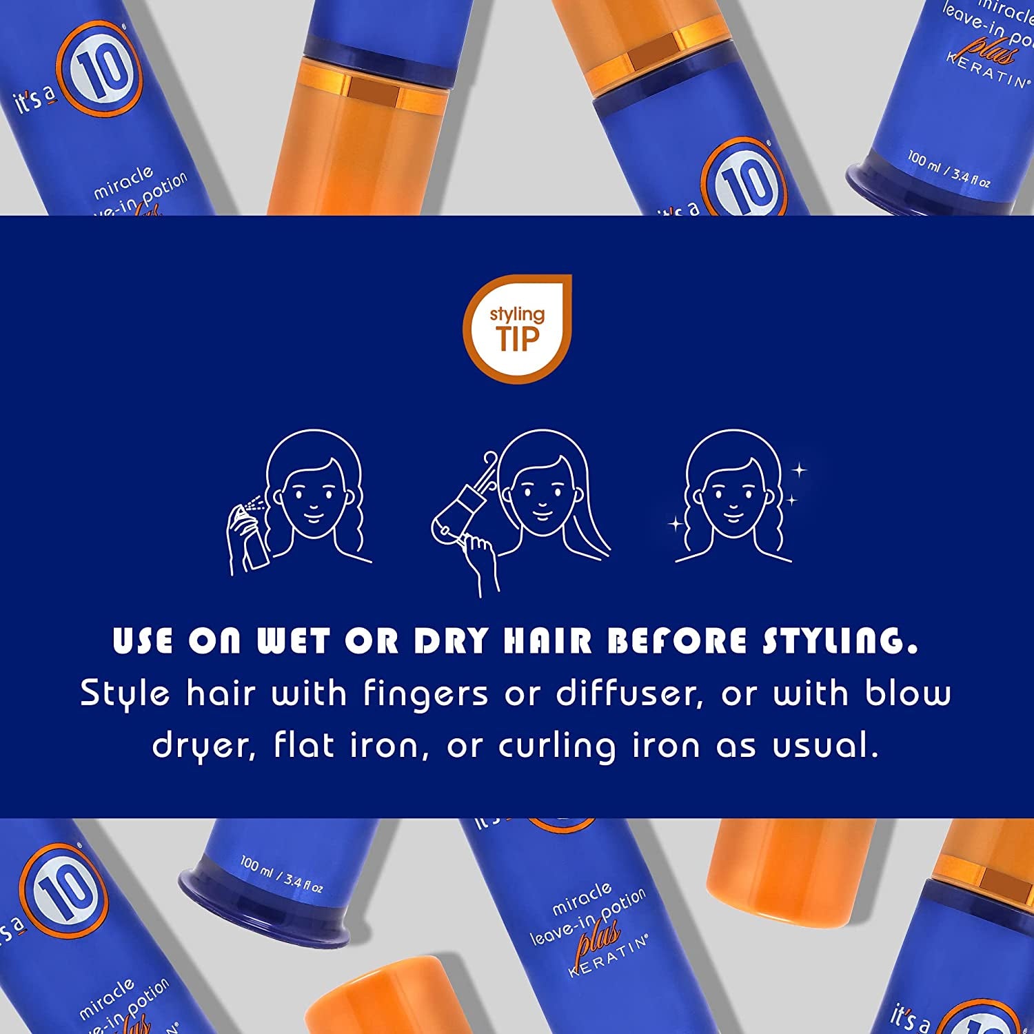 It'S a 10 Haircare Miracle Leave-In Potion plus Keratin, 3.4 Fl. Oz. (Pack of 2) Health & Beauty > Personal Care > Hair Care It's a 10 Haircare   