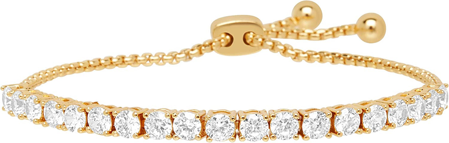 Devin Rose Women’S Bolo Bracelet – Slide Adjustable Cubic Zirconia Crystal Tennis Bracelet Apparel & Accessories > Jewelry > Bracelets Devin Rose 4mm Yellow  