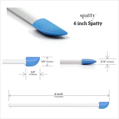 The Spatty & Spatty Daddy Last Drop Spatula, Two Piece Set (6" and 12") - Blue, Reusable, Flexible, as Seen on Shark Tank Health & Beauty > Personal Care > Cosmetics > Cosmetic Tools > Makeup Tools Spatty   