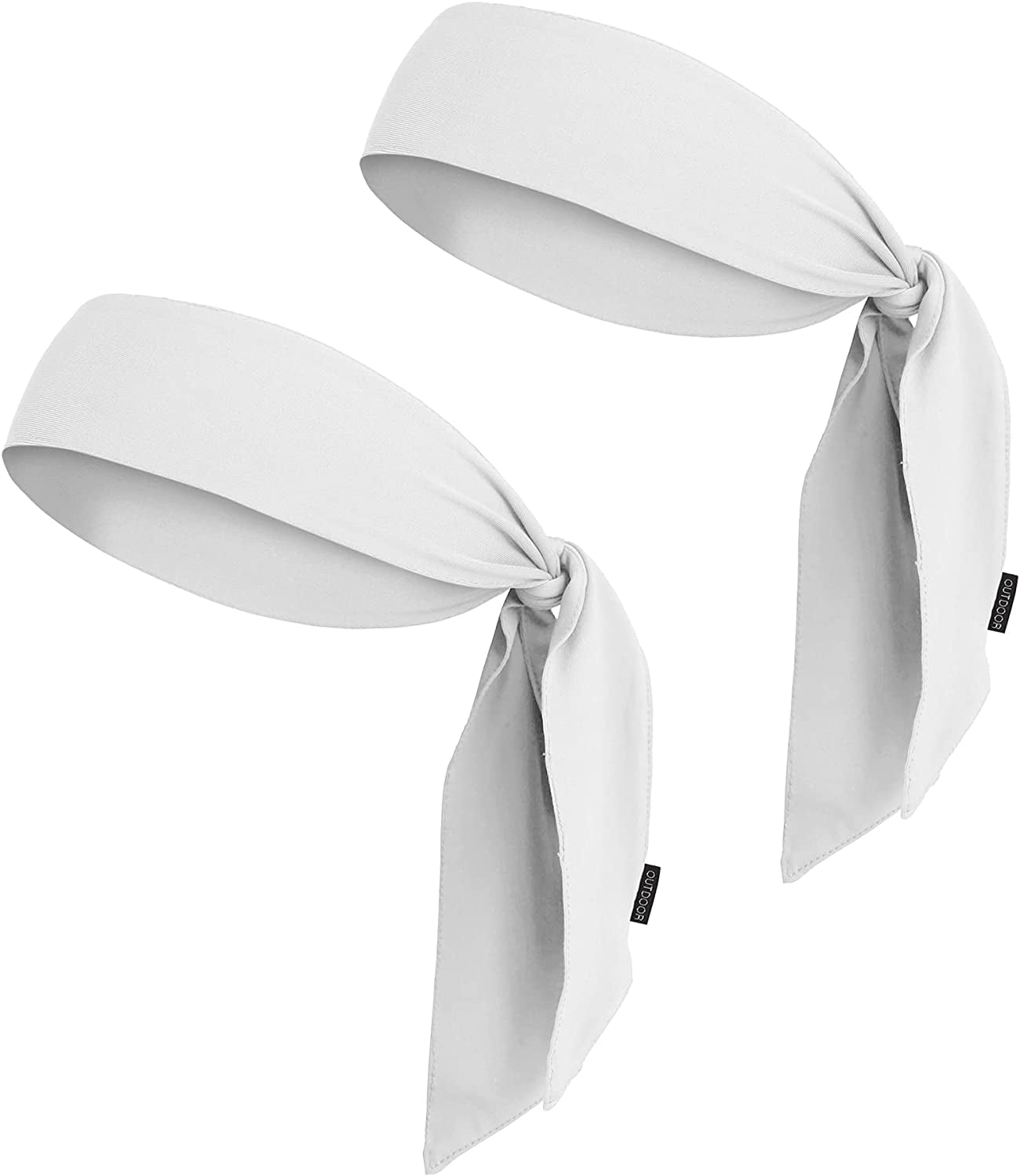 Tie Headband for Women, Men, & Kids - Karate Headband, Ninja Headbands, Tie Headbands for Muay Thai, Softball, Basketball, Sports & Tennis - Pirate & Athletic Headbands - Sweat Wicking Headband Apparel & Accessories > Clothing Accessories > Bandanas & Headties OutdoorEssentials 2 White  