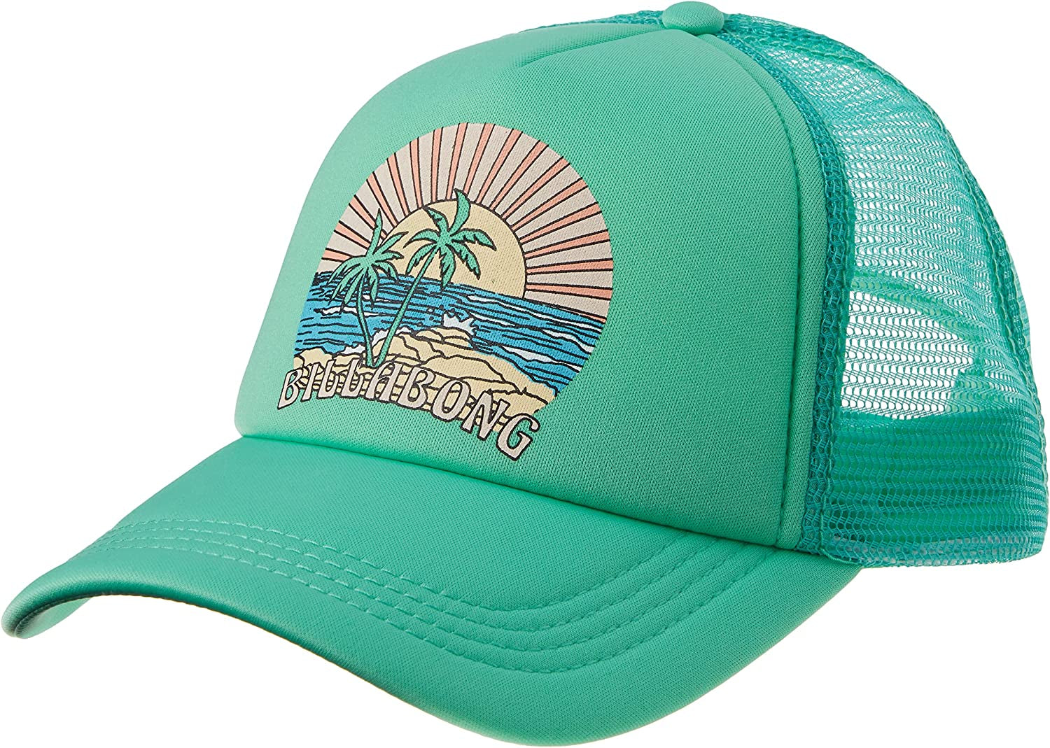 Billabong Women'S across Waves Adjustable Trucker Hat Apparel & Accessories > Clothing Accessories > Hats Billabong Tropical Green One Size 