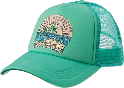 Billabong Women'S across Waves Adjustable Trucker Hat Apparel & Accessories > Clothing Accessories > Hats Billabong Tropical Green One Size 