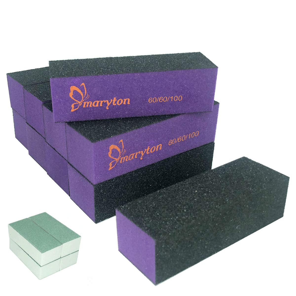 Maryton Nail Buffer Sanding Block Polisher Buffing File 60/100 Grit for Acrylic Nail Art Kit Manicure Tools 10 PCS (Black Purple) Health & Beauty > Personal Care > Cosmetics > Cosmetic Tools > Nail Tools MARYTON Black Purple 60/100 Grit  
