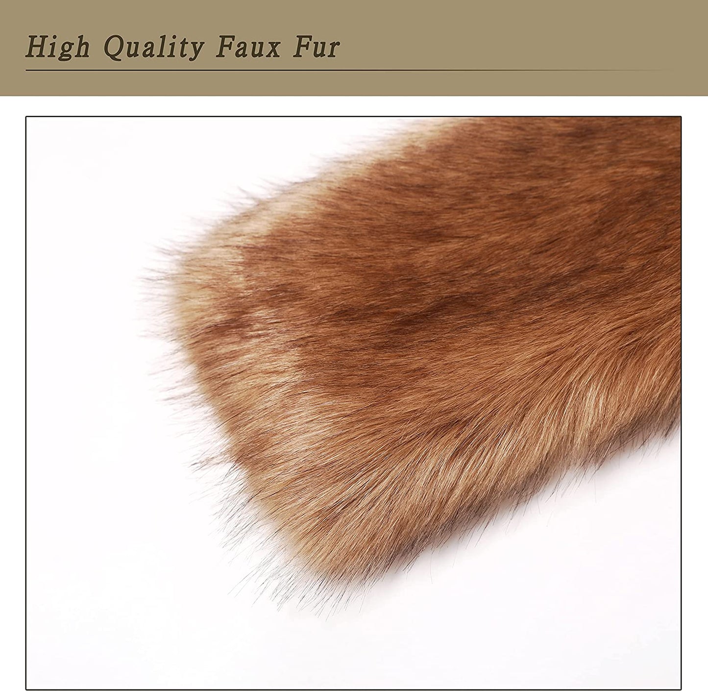 Dikoaina Women'S Winter Fake Faux Fur Scarf Wrap Collar Shawl Shrug Apparel & Accessories > Clothing Accessories > Scarves & Shawls Dikoaina   