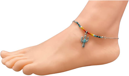 Kiwibonbon Anklets for Women Girls Boho Colorful Beads Ankle Bracelets Apparel & Accessories > Jewelry > Anklets KIWIBONBON   