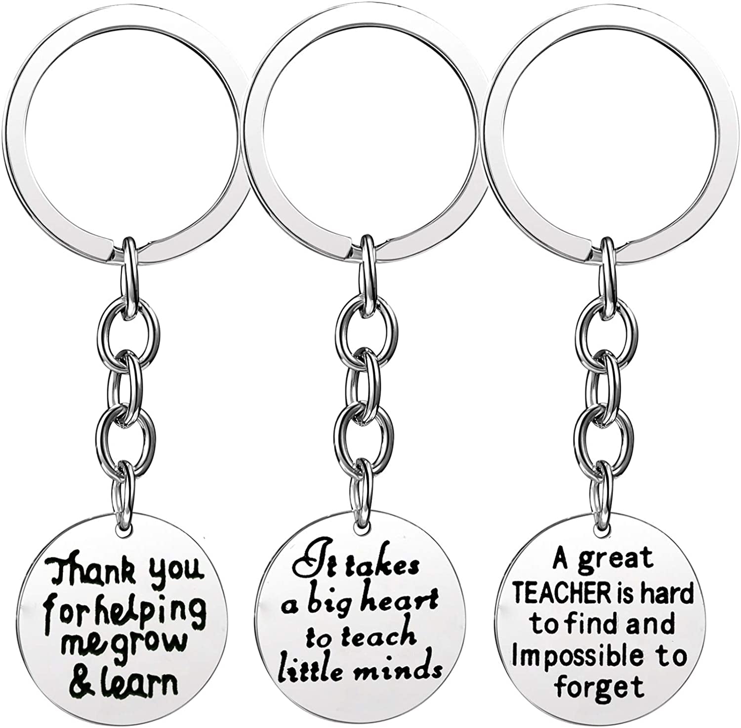 Pack of 3 Teacher Bangles Gifts for Teacher Open School Gifts for Teachers Thank You Bangle Bracelets Apparel & Accessories > Jewelry > Bracelets Nzztont 3PCs Keychain Mixed Style 05  