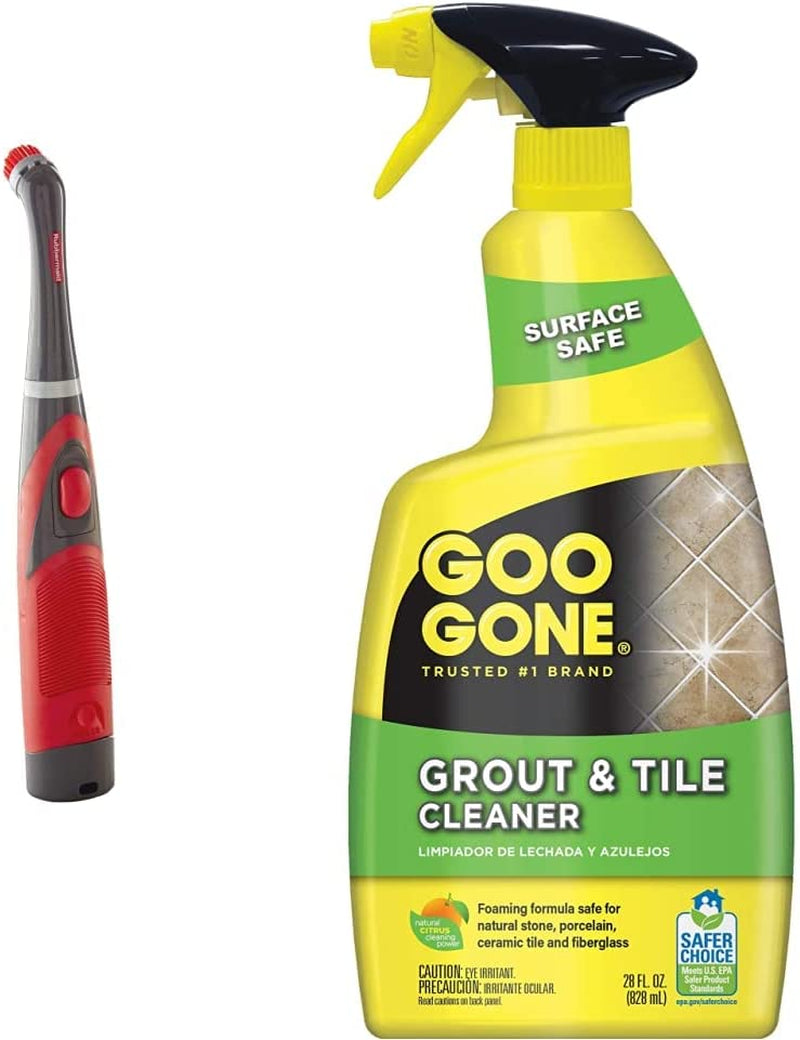 Rubbermaid Reveal Cordless Battery Power Scrubber, Gray/Red, Multi-Purpose Scrub Brush Cleaner for Grout/Tile/Bathroom/Shower/Bathtub, Water Resistant, Lightweight, Ergonomic Grip (1839685) Apparel & Accessories > Jewelry > Body Jewelry Rubbermaid Power Scrubber + Cleaner - 28 Ounce  