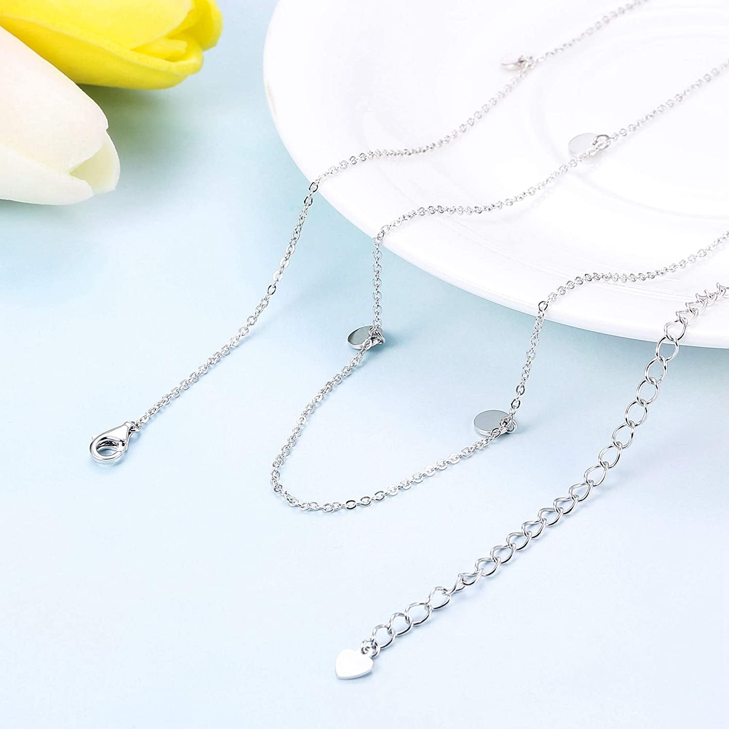 Sllaiss 925 Sterling Silver Sexy Belly Waist Chain Body Jewelry for Women Beach Bikini Belly Silver Chain Belt Apparel & Accessories > Jewelry > Body Jewelry Sllaiss   