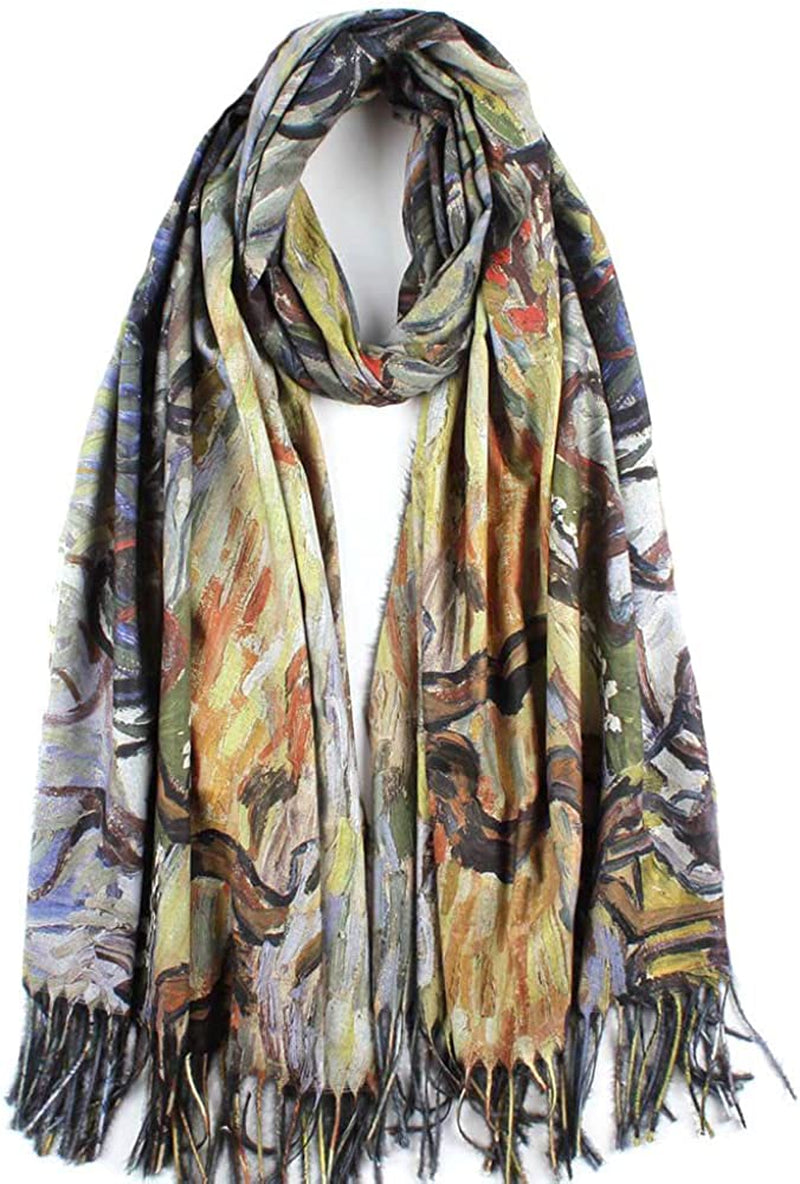 Soft Cashmere Feel Scarf for Women Elegant Art Print Winter Warm Scarves Large Shawl Wrap Monet Klimt Van Gogh Gifts Apparel & Accessories > Clothing Accessories > Scarves & Shawls Umjetnost C15  