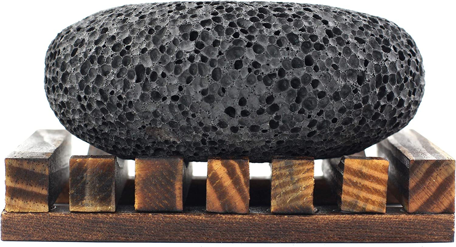 Evolatree Pumice Stone for Feet - Lava Foot Scrub, Cleaning & Exfoliating Dead Skin, Corn & Callus Remover for Hands Heels - Shower Bath Foot Scrubber & Scraper Pedicure Care W/ Bonus Wooden Soap Tray Health & Beauty > Personal Care > Foot Care Evolatree   