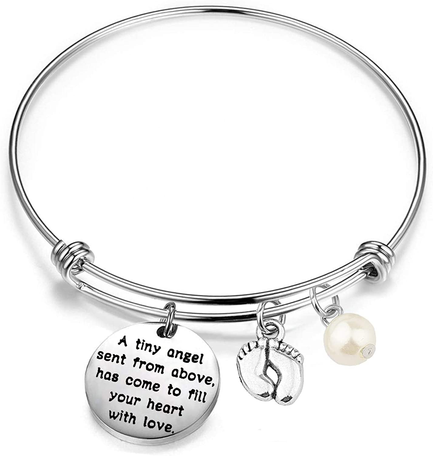 Gzrlyf New Mommy Bracelet New Mom Jewelry Pregnancy Gifts Mommy to Be Gifts a Tiny Angel Sent from above Has Come to Fill Your Heart with Love Apparel & Accessories > Jewelry > Bracelets Gzrlyf Bracelet  