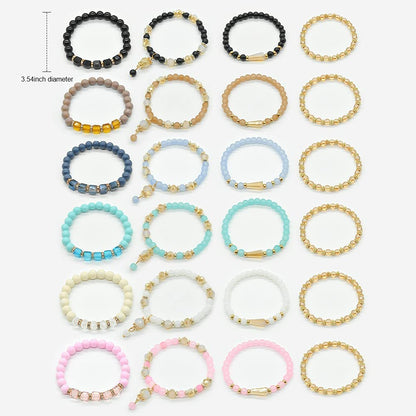 Bohemian Bracelet Sets for Women - 6 Sets Stackable Stretch Bracelets Multi-Color Boho Jewelry for Women Hippie Bracelets Dainty Jewelry Best Friend Gift Apparel & Accessories > Jewelry > Bracelets VONRU   