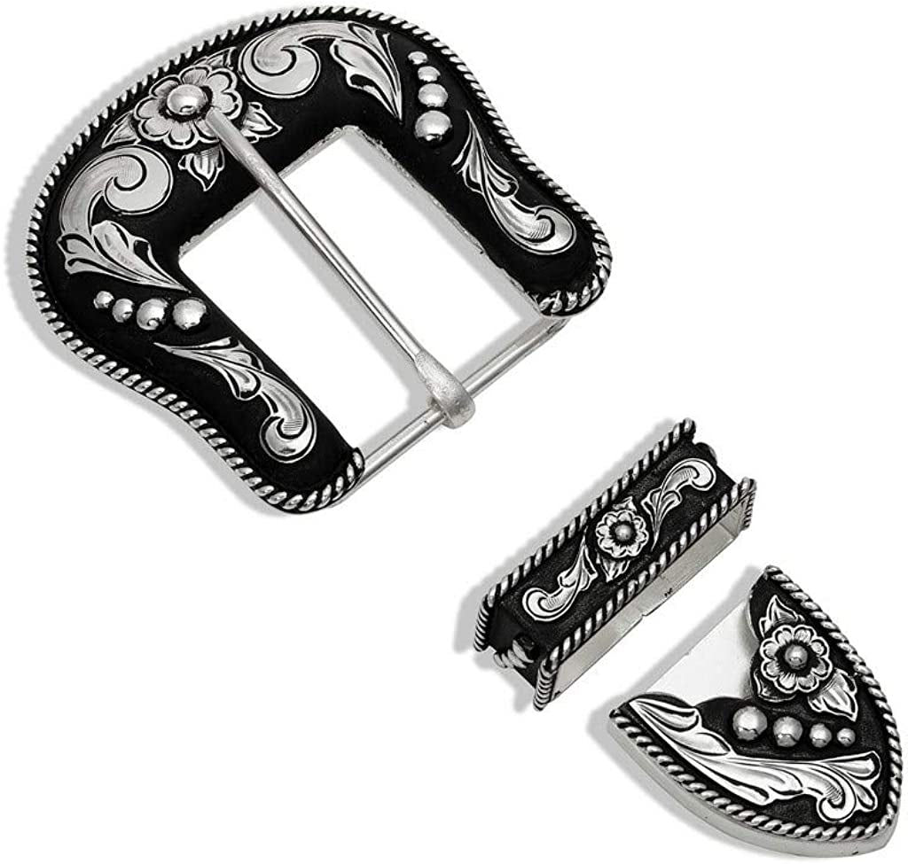 Montana Silversmiths Western 3 Piece Belt Buckle Set, Keeper Loop, Belt Tip Apparel & Accessories > Clothing Accessories > Belt Buckles Montana Silversmiths Elemental Buckle Set  