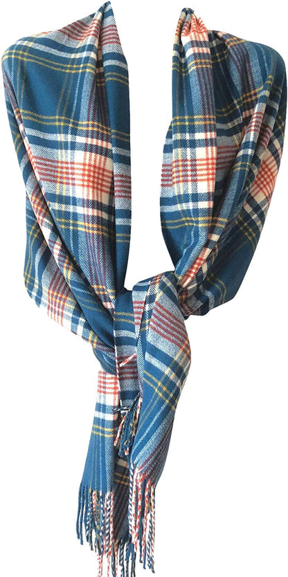 Women Oversized Scottish Clan Tartan Plaid Cashmere Feel Shawl Wrap Winter Scarf Apparel & Accessories > Clothing Accessories > Scarves & Shawls NY GOLDEN FASHION   