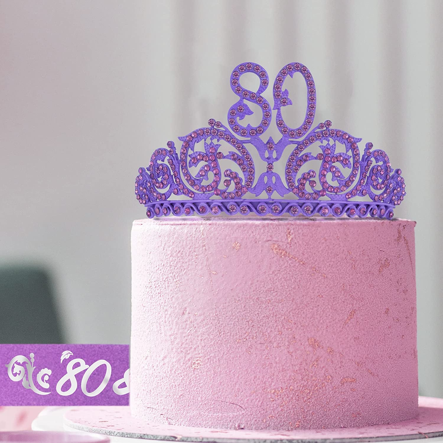 Doradreamdeko 80Th Birthday, 80Th Birthday Decorations for Women, 80Th Birthday Crown, 80Th Birthday Gifts for Women, 80Th Birthday Tiara, 80Th Birthday Sash, 80Th Birthday Decorations Apparel & Accessories > Clothing Accessories > Sashes DoraDreamDeko   