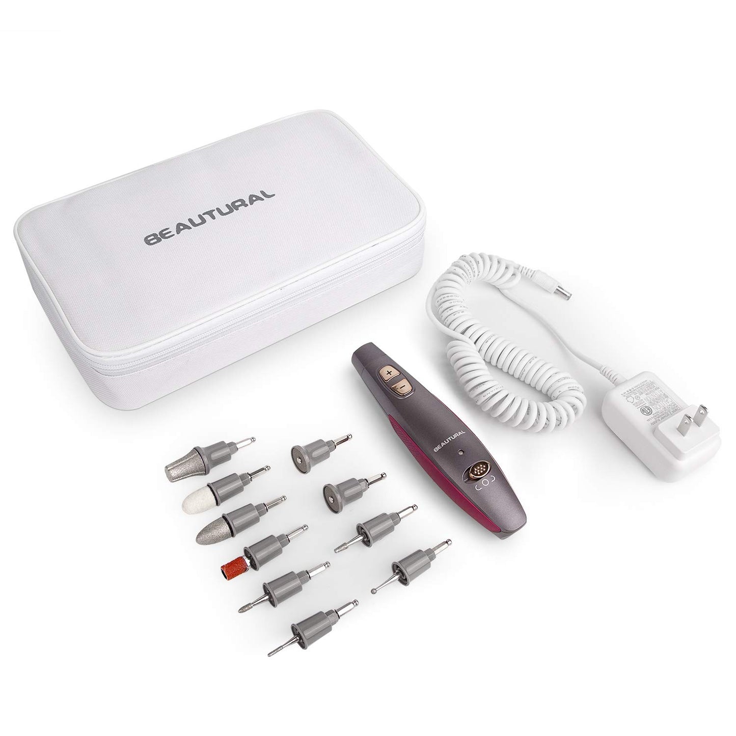 BEAUTURAL Professional Manicure and Pedicure Kit, 10-Piece Attachments and 20 Sanding Bands for Hand/Foot Nail Care, Powerful Nail Drill Kit [Upgraded Version] Health & Beauty > Personal Care > Foot Care BEAUTURAL   