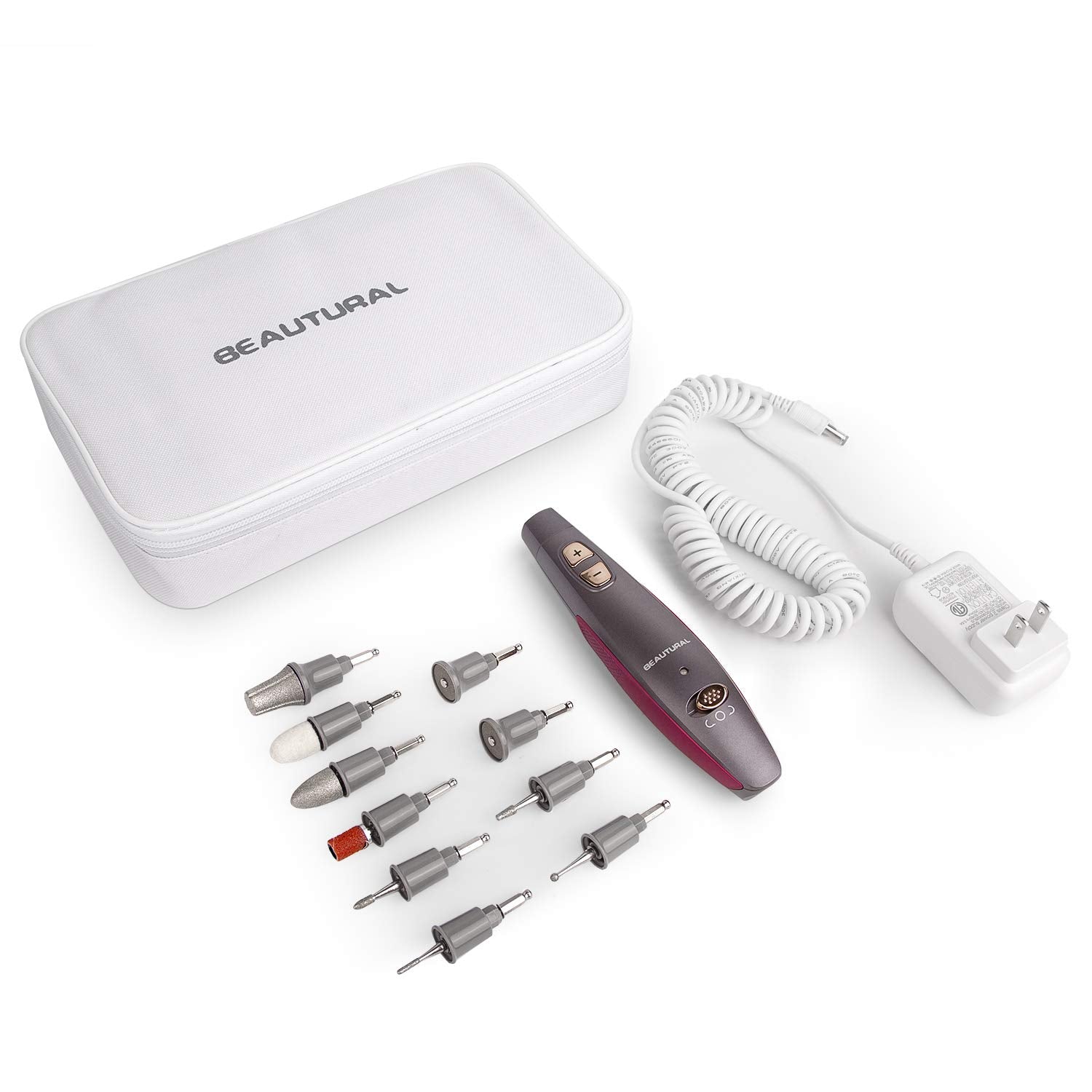 BEAUTURAL Professional Manicure and Pedicure Kit, 10-Piece Attachments and 20 Sanding Bands for Hand/Foot Nail Care, Powerful Nail Drill Kit [Upgraded Version] Health & Beauty > Personal Care > Foot Care BEAUTURAL   
