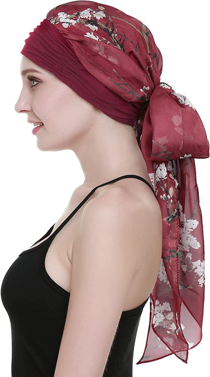 Chemo Headwear Headwrap Scarf Cancer Caps Gifts for Hair Loss Women Apparel & Accessories > Clothing Accessories > Bandanas & Headties FocusCare   