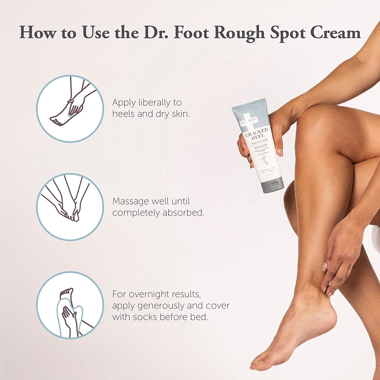 Dr. Foot Cracked Heel Moisturizer Foot Cream Skincare Lotion. Moisturizing Skin Care Lotion W/ Shea Butter & Lactic Acid Helps Heal Cracked Heels, Dry Skin on Feet, & Soften Calluses, Large 8 Fl Oz Health & Beauty > Personal Care > Foot Care Dr. Foot   